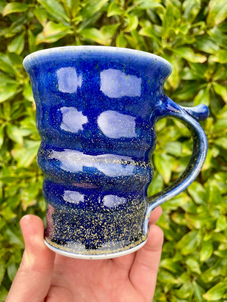 Starry night blue swirly mug
