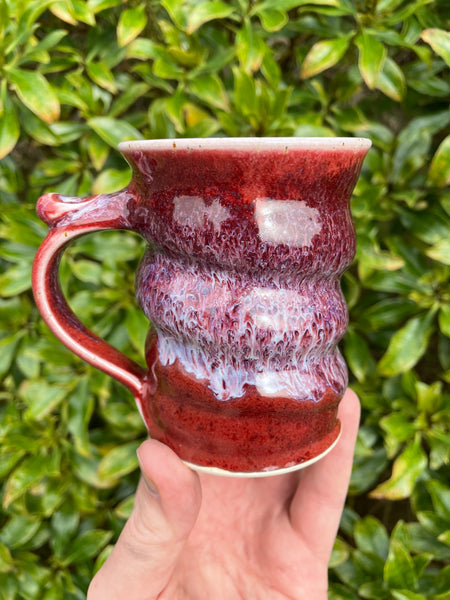 Copper red/Chun swirly mug